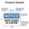 Signmission Gate Closes At 5 00 PM, 10 in W x Rectangle, Plastic OS-2PACK-NS-P-710-L-13082 - alternate 4